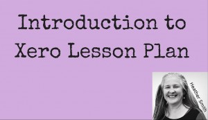 Introduction to Xero Lesson Plan